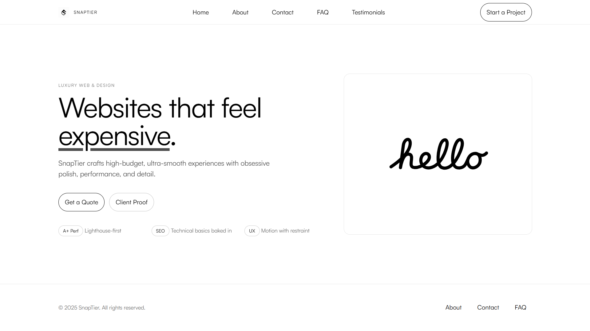 Brand Website - SnapTier